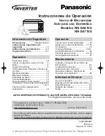 Panasonic NNSA610 (Spanish) Instrucciones De Operación preview