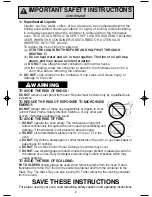 Preview for 4 page of Panasonic NNSD696 - MICROWAVE OVEN 1.2CUFT Operating Instructions Manual