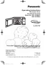 Panasonic NNSD986S - MICROWAVE OVEN 2.2CUFT Operating Instructions Manual предпросмотр