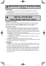 Предварительный просмотр 7 страницы Panasonic NNSD986S - MICROWAVE OVEN 2.2CUFT Operating Instructions Manual