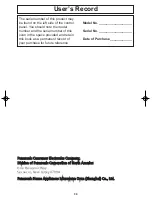 Preview for 32 page of Panasonic NNSN960S Operating Instructions Manual