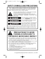 Preview for 3 page of Panasonic NNSN968B Operating Instructions Manual