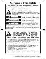 Preview for 2 page of Panasonic NNT644 - MICROWAVE -1.2 CU.FT Operating Instructions Manual