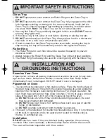 Preview for 5 page of Panasonic NNT644 - MICROWAVE -1.2 CU.FT Operating Instructions Manual