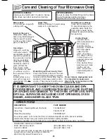 Preview for 25 page of Panasonic NNT644 - MICROWAVE -1.2 CU.FT Operating Instructions Manual