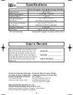 Preview for 29 page of Panasonic NNT644 - MICROWAVE -1.2 CU.FT Operating Instructions Manual