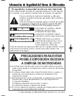 Preview for 32 page of Panasonic NNT644 - MICROWAVE -1.2 CU.FT Operating Instructions Manual