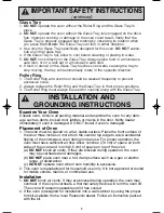 Предварительный просмотр 5 страницы Panasonic NNT675 - MICROWAVE - 1.2CUFT Operating Instructions Manual