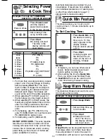 Предварительный просмотр 14 страницы Panasonic NNT675 - MICROWAVE - 1.2CUFT Operating Instructions Manual