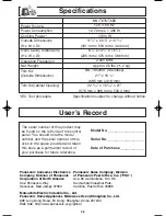 Предварительный просмотр 30 страницы Panasonic NNT675 - MICROWAVE - 1.2CUFT Operating Instructions Manual