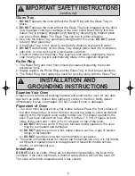 Preview for 5 page of Panasonic NNT694 - MICROWAVE - 1.2 CU.FT Operating Instructions Manual