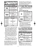 Preview for 14 page of Panasonic NNT694 - MICROWAVE - 1.2 CU.FT Operating Instructions Manual