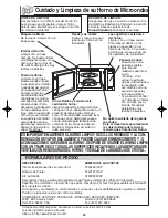 Preview for 56 page of Panasonic NNT694 - MICROWAVE - 1.2 CU.FT Operating Instructions Manual