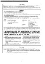 Preview for 2 page of Panasonic NNT774SF - MICROWAVE -1.6 CUFT Service Manual