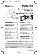 Panasonic NNT965 - MICROWAVE Operating Instructions Manual preview