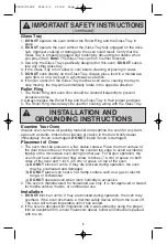 Предварительный просмотр 5 страницы Panasonic NNT965 - MICROWAVE Operating Instructions Manual