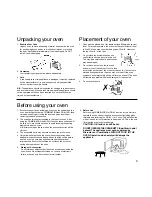 Preview for 5 page of Panasonic NNV673 Cookery Book & Operating Instructions