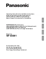 Panasonic NP-B6M1 Operating Instructions & Installation Instructions preview