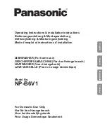 Preview for 1 page of Panasonic NP-B6V1 Operating Instructions & Installation Instructions