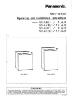 Panasonic NR-A4U1 Operating And Installation Instruction preview
