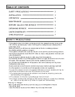 Preview for 2 page of Panasonic NR-A4U2 Operating And Installation Manual