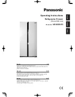 Panasonic NR-B55VE1 Operating Instructions Manual предпросмотр