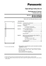 Panasonic NR-BC52SWSA Operating Instructions Manual предпросмотр