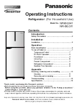 Предварительный просмотр 1 страницы Panasonic NR-BG311 Operating Instructions Manual