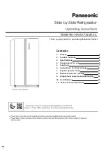 Panasonic NR-BS734MSSA Operating Instructions Manual preview