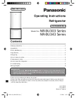 Panasonic NR-BU303 Series Operating Instructions Manual preview