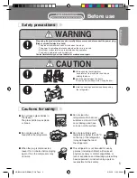 Предварительный просмотр 5 страницы Panasonic NR-BW414M Operating Instructions Manual