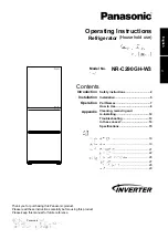 Panasonic NR-C290GH-W3 Operating Instructions Manual предпросмотр