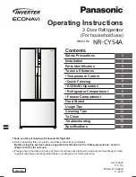 Panasonic NR-CY54A Operating Instructions Manual предпросмотр