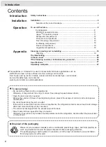 Preview for 2 page of Panasonic NR-E411GH-N3 Operating Instructions Manual