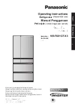 Preview for 1 page of Panasonic NR-F681GT-X3 Operating Instructions Manual