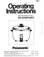 Panasonic NSR42HZ - RICE COOKER MULTI-LANG Operating Manual preview