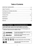 Preview for 4 page of Panasonic NTT13P - TOASTER OVEN-LOW P Operating Instructions Manual