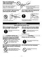 Preview for 6 page of Panasonic NTT13P - TOASTER OVEN-LOW P Operating Instructions Manual