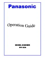 Preview for 1 page of Panasonic NV A3A Operation Manual