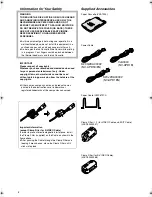 Предварительный просмотр 2 страницы Panasonic NV-APD1B Operating Instructions Manual