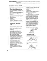 Предварительный просмотр 2 страницы Panasonic NV-DA1B Operating Instructions Manual