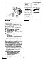 Предварительный просмотр 110 страницы Panasonic NV-DS15A Operating Instructions Manual