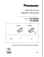 Preview for 1 page of Panasonic NV-DS30 Operating Instructions Manual