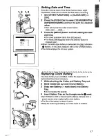 Preview for 17 page of Panasonic NV-DS60A Operating Instructions Manual