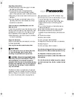 Preview for 3 page of Panasonic NV-DS60B Operating Instructions Manual