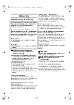 Preview for 2 page of Panasonic NV-DS65 Operating Instructions Manual