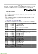 Предварительный просмотр 2 страницы Panasonic NV-DV2000 Service Manual