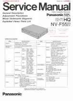 Panasonic NV-F55EG Service Manual preview