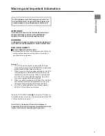 Preview for 5 page of Panasonic NV-FJ604 Series Operating Instructions Manual