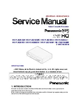 Предварительный просмотр 1 страницы Panasonic NV-FJ620AM Service Manual